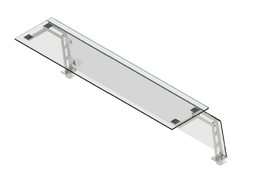 Hygienický zákryt lomený - vrch sklo