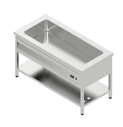 Výdajný ohrevný pult s lisovanou vaňou