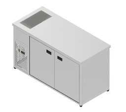 [PNV-002_1580x700x900] Chladiaci stôl nápojový s chladiacou vaňou - 2 dvere