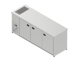 [PNV-003_2160x700x900] Chladiaci stôl nápojový s chladiacou vaňou - 3 dvere