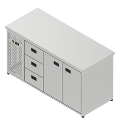 [PGS-032_1680x700x900] Chladiaci stôl pre GN - 3 zásuvky, 2 dvere