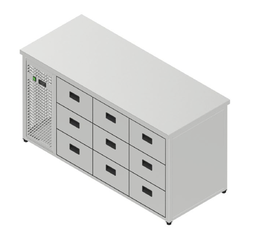 [PGS-090_1680x700x900] Chladiaci stôl pre GN - 9 zásuviek