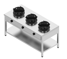 Plynový sporák - 3 horáky - 3x18 kW, V 850 mm