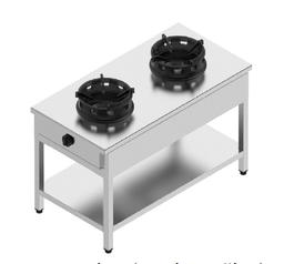 Plynový sporák priestorový - 2 horáky - 2x18 kW, V 850 mm